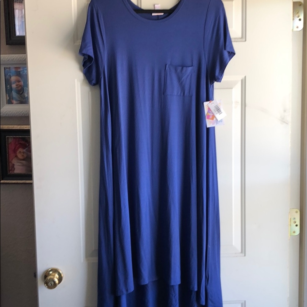 🔷LuLaRoe Solid Blue Carly, Size M, NWT🔷